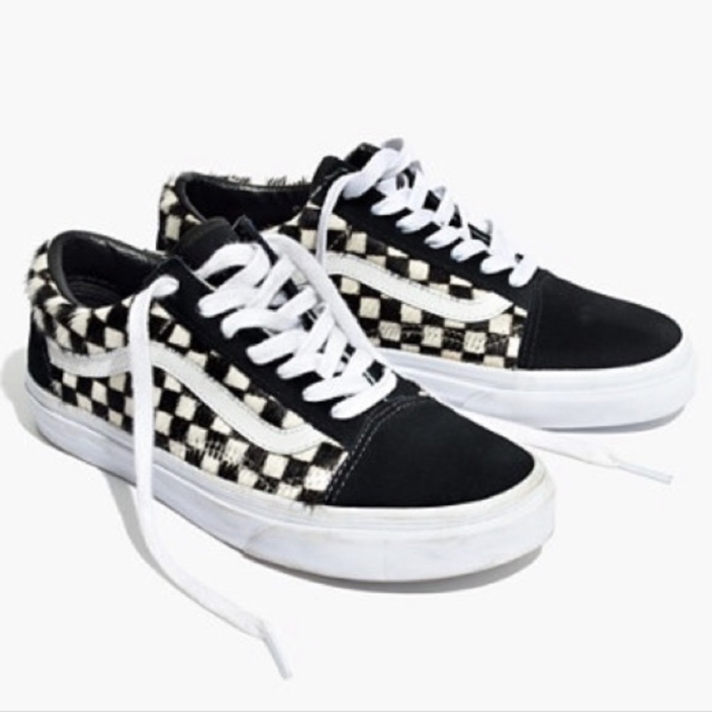Madewell x Vans Old Skool Calf Hair Sneakers